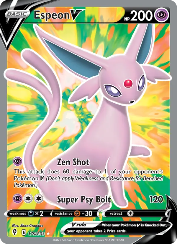 Espeon V — Evolving Skies card #179