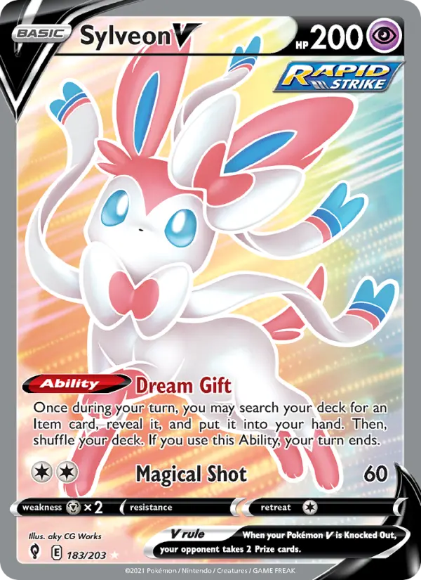 Sylveon V — Evolving Skies card #183