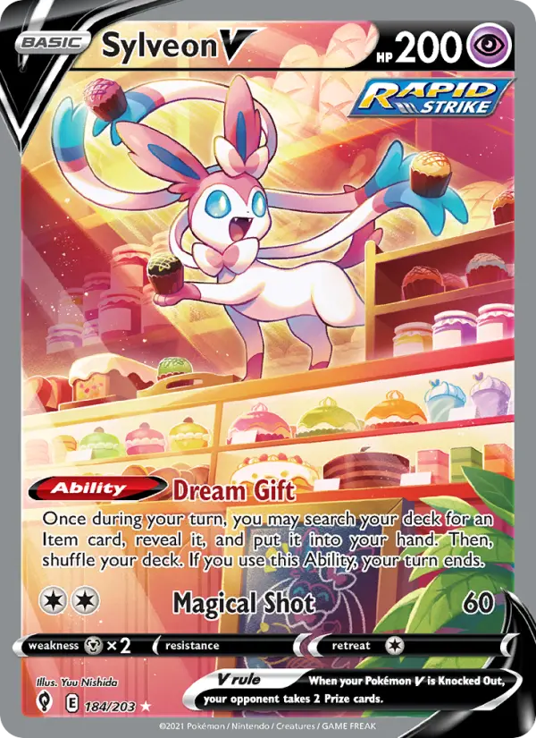 Sylveon V — Evolving Skies card #184