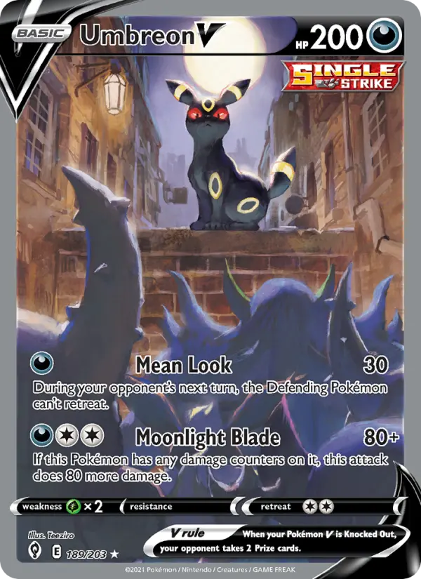 Umbreon V — Evolving Skies card #189