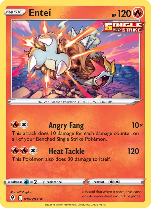 Entei — Evolving Skies card #19