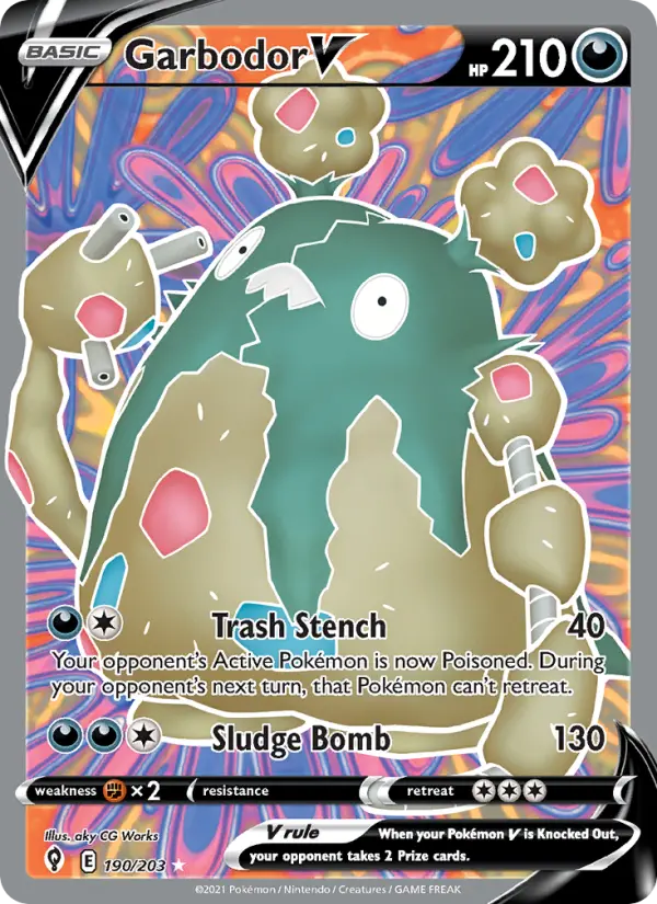 Garbodor V — Evolving Skies card #190