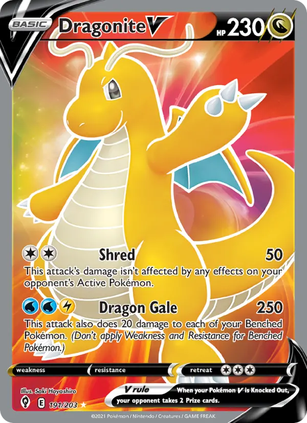 Dragonite V — Evolving Skies card #191
