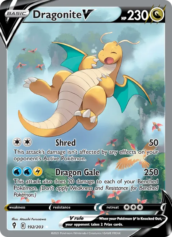 Dragonite V — Evolving Skies card #192