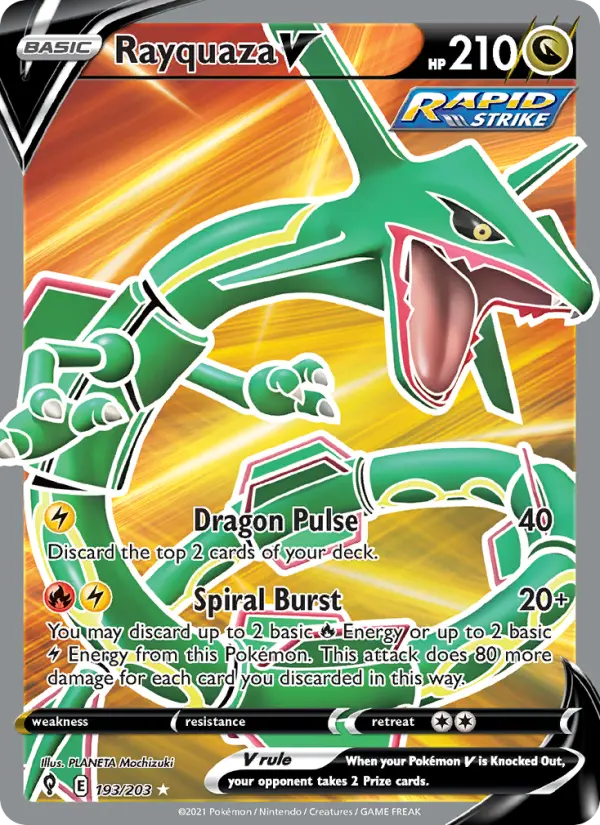 Rayquaza V — Evolving Skies card #193