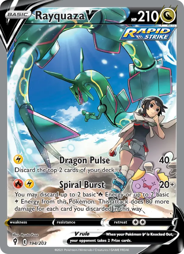 Rayquaza V — Evolving Skies card #194