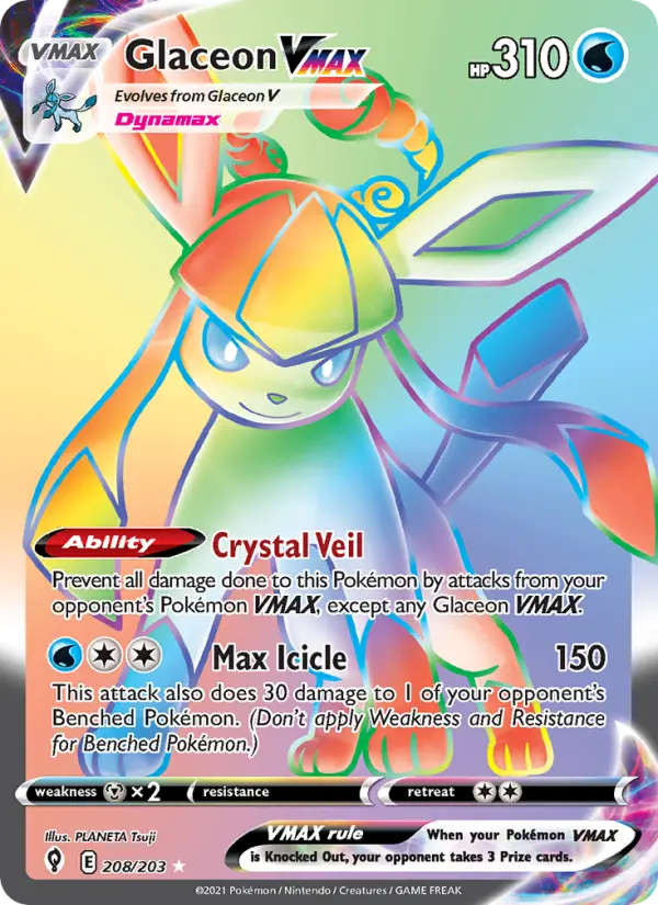 Glaceon VMAX — Evolving Skies card #208