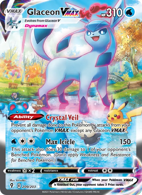 Glaceon VMAX — Evolving Skies card #209