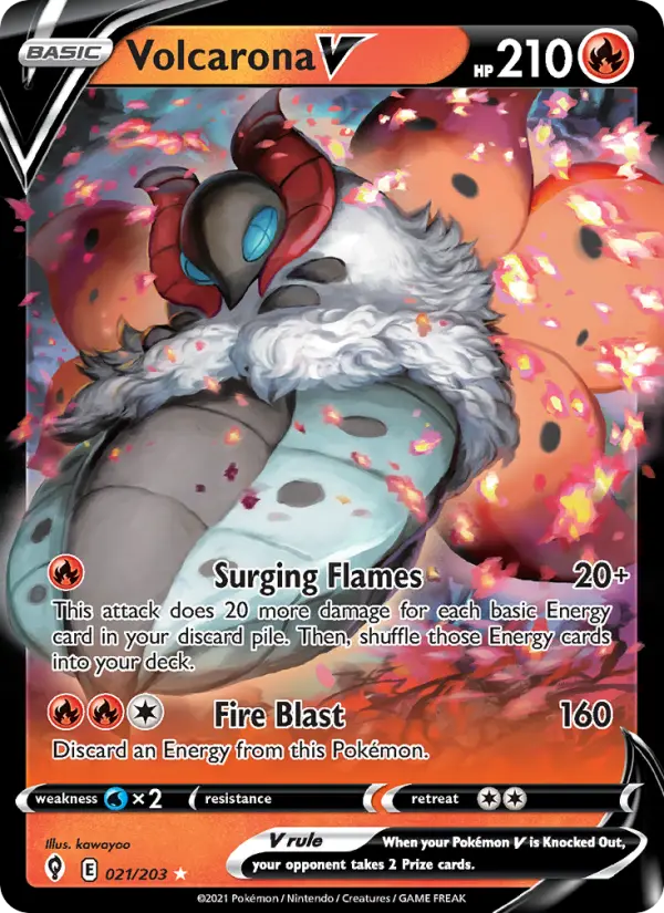 Volcarona V — Evolving Skies card #21