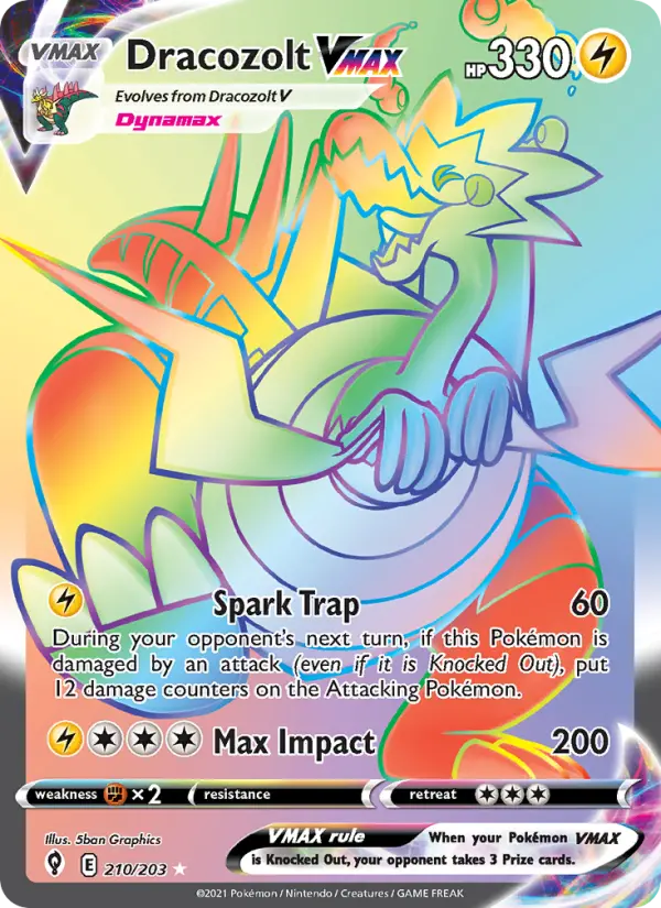 Dracozolt VMAX — Evolving Skies card #210