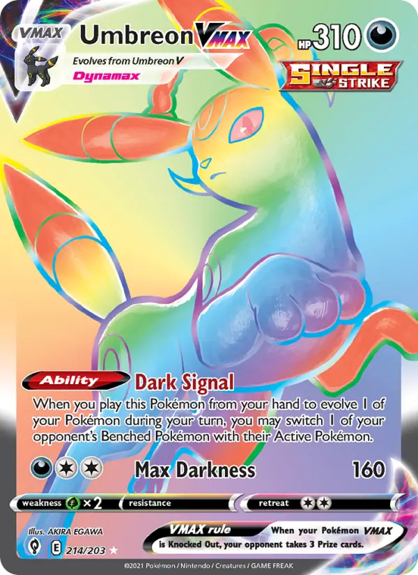 Umbreon VMAX — Evolving Skies card #214