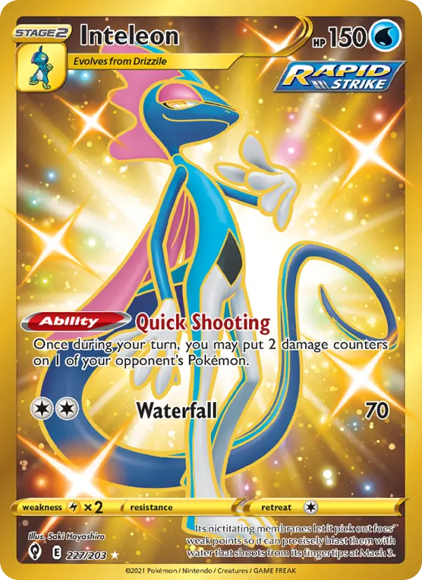 Inteleon — Evolving Skies card #227