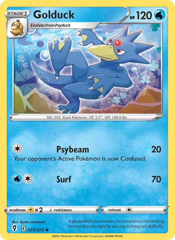 Golduck — Evolving Skies card #25