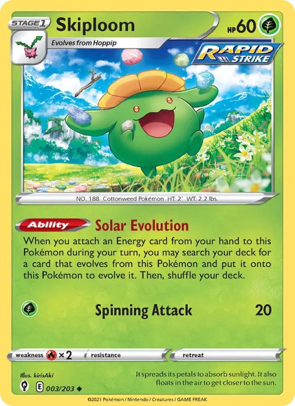 Skiploom — Evolving Skies card #3