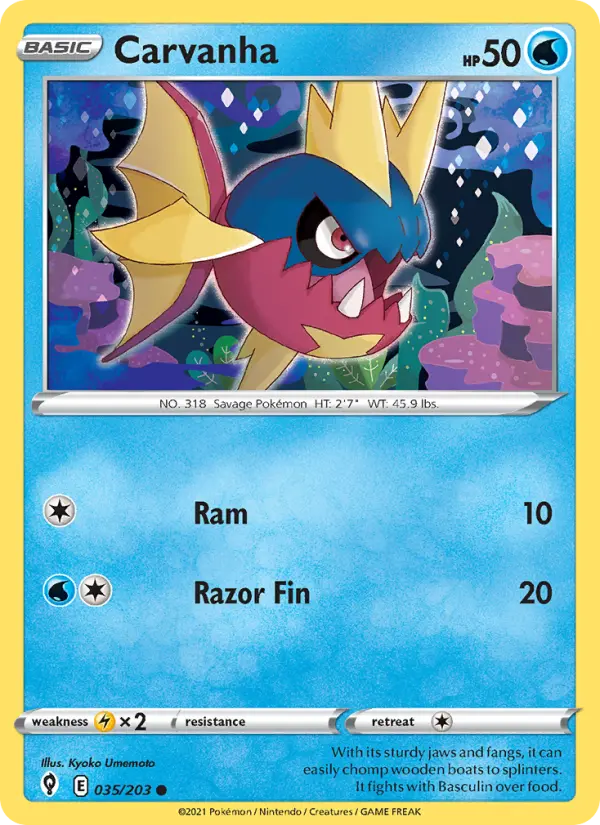 Carvanha — Evolving Skies card #35