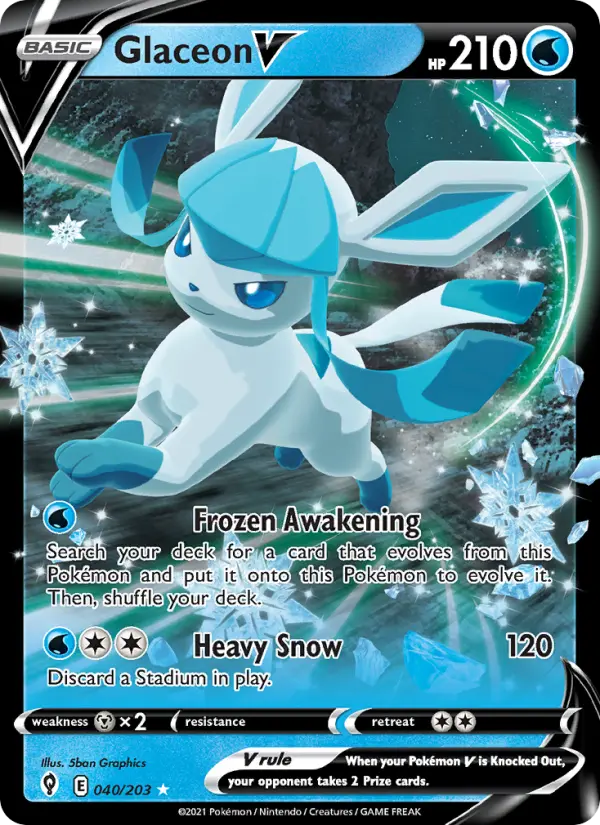 Glaceon V — Evolving Skies card #40
