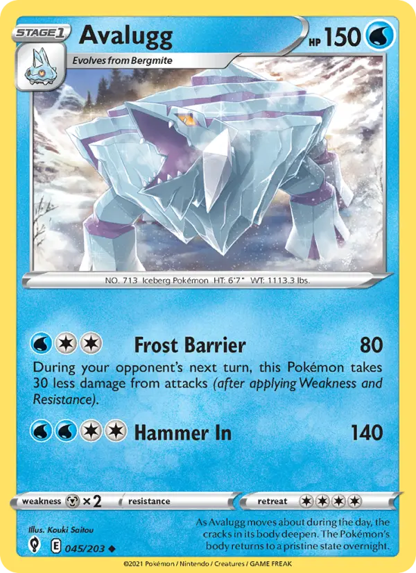 Avalugg — Evolving Skies card #45