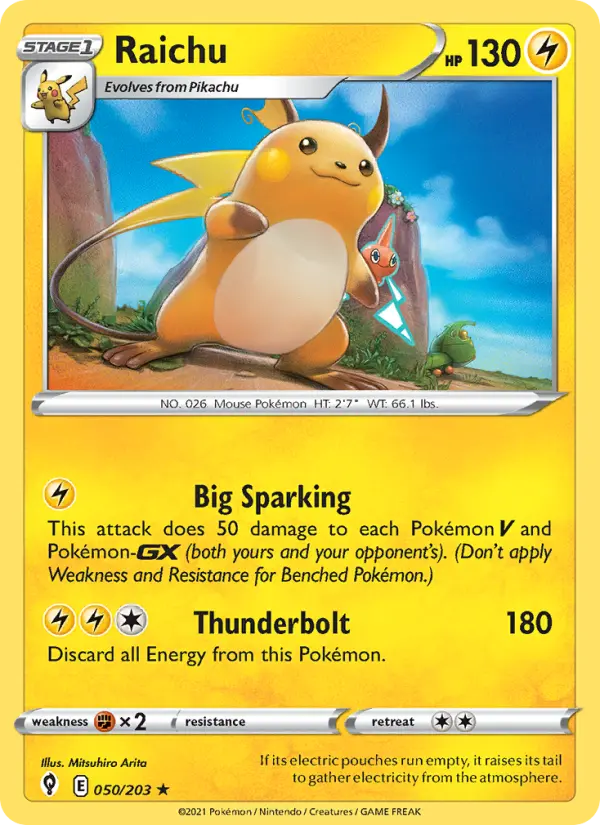 Raichu — Evolving Skies card #50
