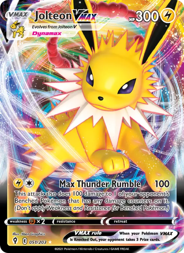 Jolteon VMAX — Evolving Skies card #51