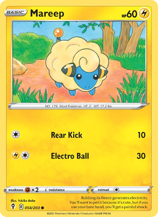 Mareep — Evolving Skies card #54