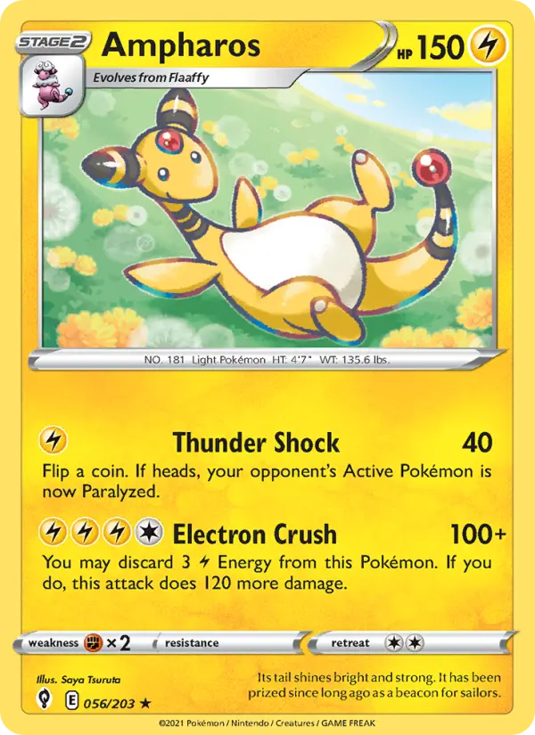 Ampharos — Evolving Skies card #56