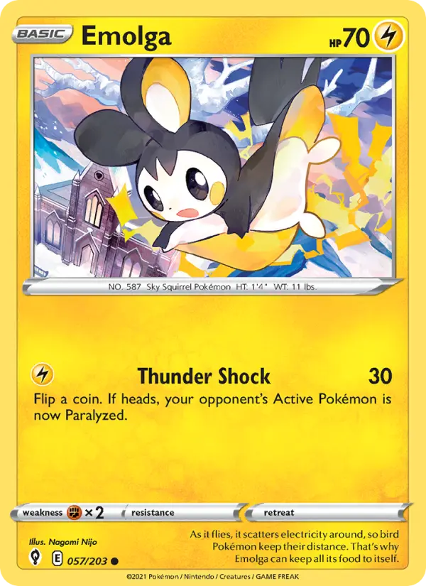 Emolga — Evolving Skies card #57