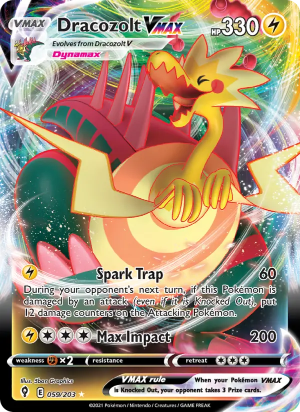 Dracozolt VMAX — Evolving Skies card #59
