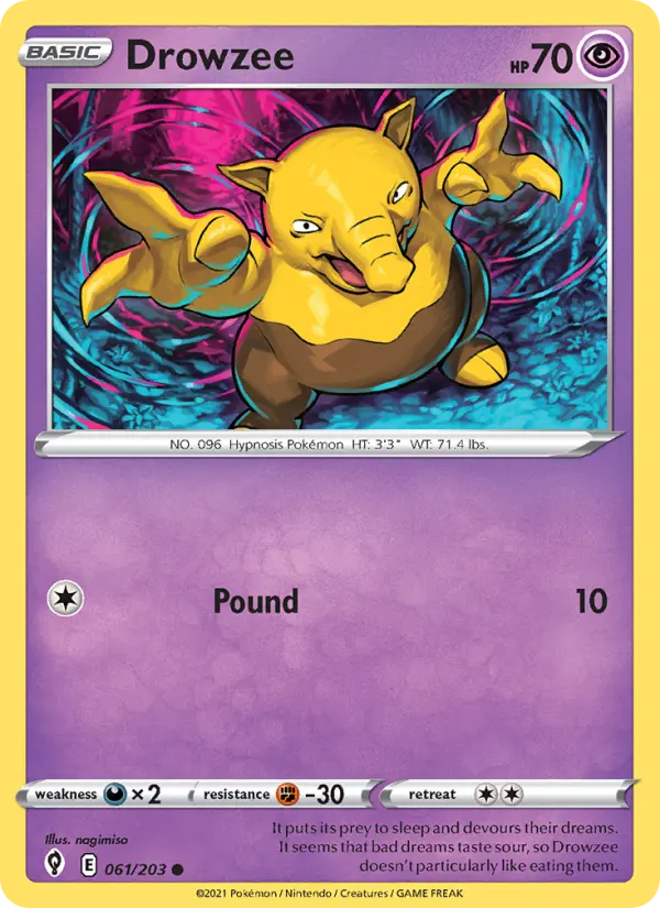 Drowzee — Evolving Skies card #61