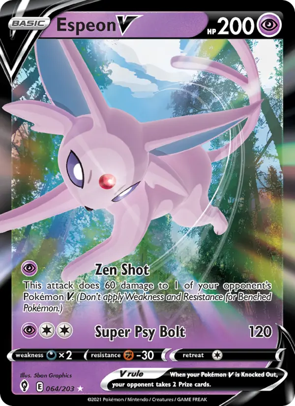 Espeon V — Evolving Skies card #64