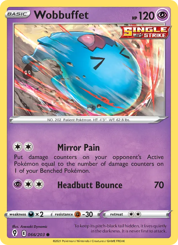 Wobbuffet — Evolving Skies card #66