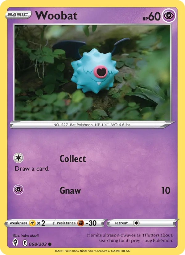 Woobat — Evolving Skies card #68