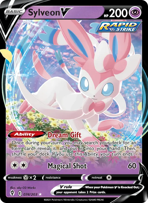 Sylveon V — Evolving Skies card #74