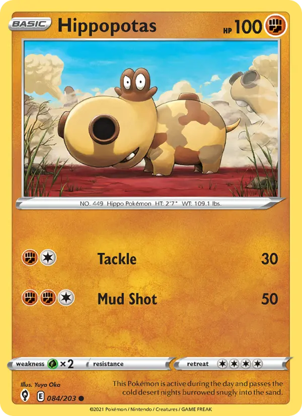 Hippopotas — Evolving Skies card #84