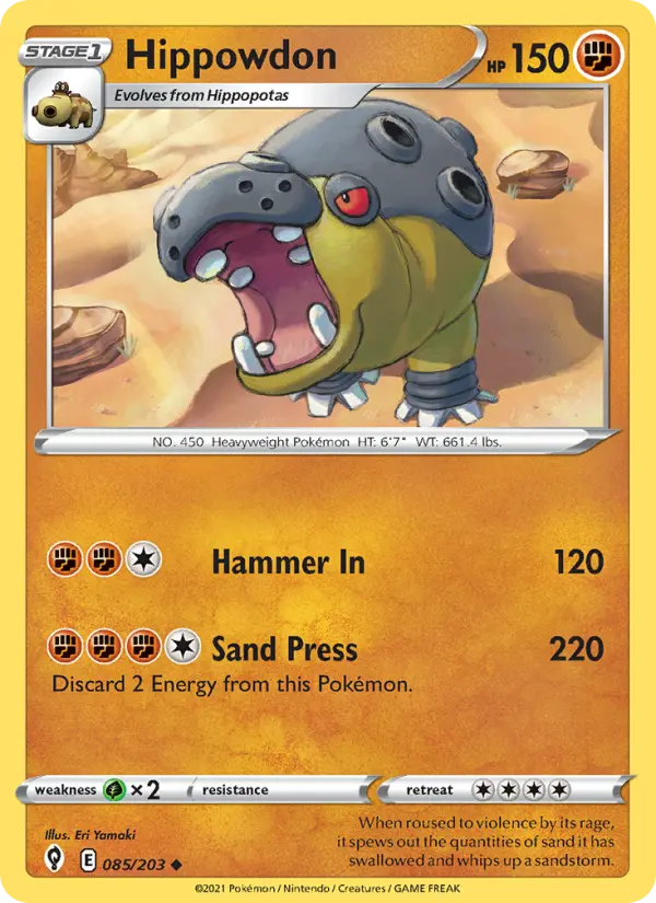 Hippowdon — Evolving Skies card #85