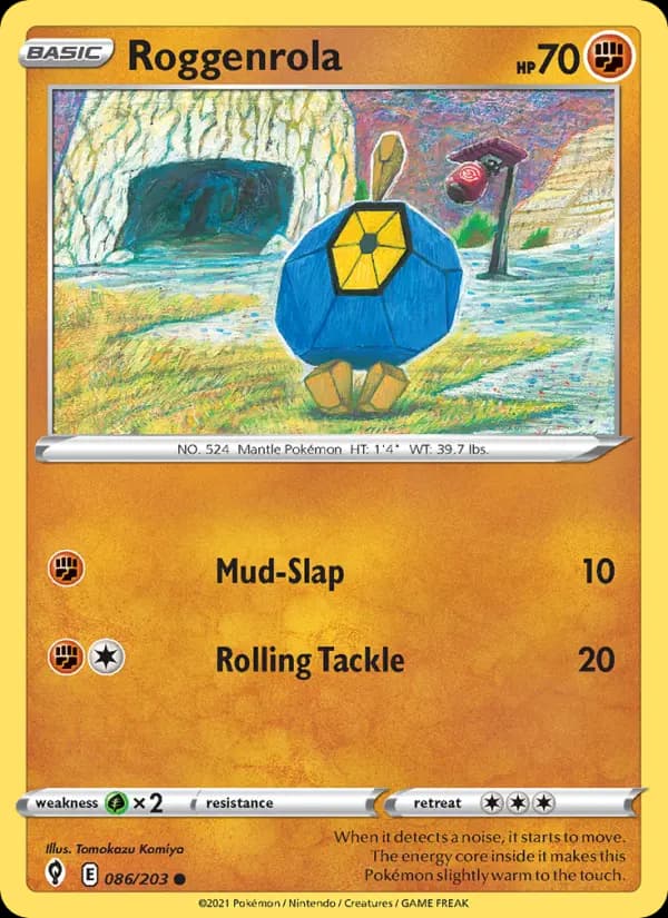 Roggenrola — Evolving Skies card #86