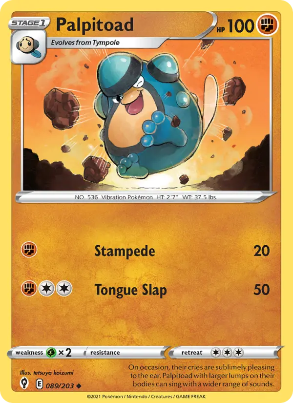 Palpitoad — Evolving Skies card #89