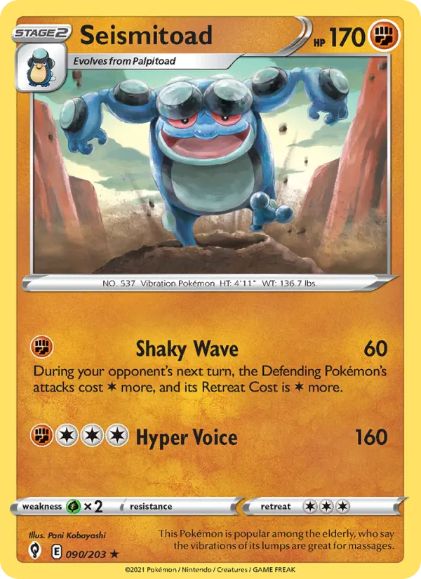 Seismitoad — Evolving Skies card #90