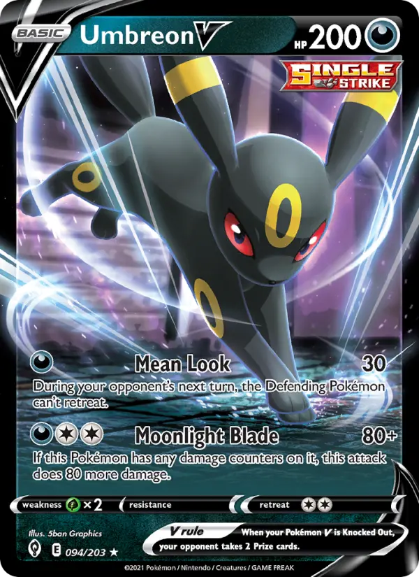 Umbreon V — Evolving Skies card #94
