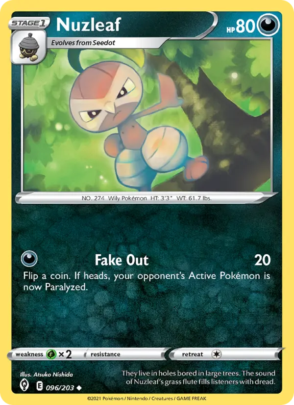 Nuzleaf — Evolving Skies card #96