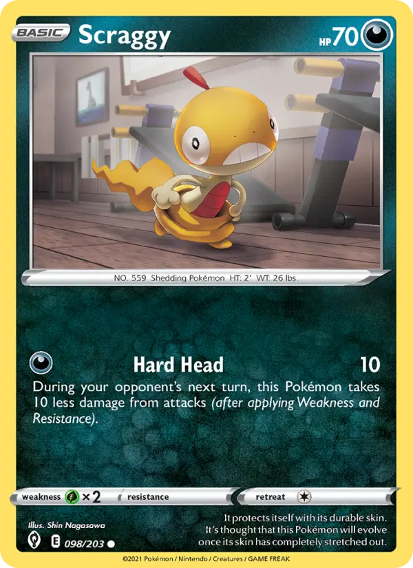 Scraggy — Evolving Skies card #98