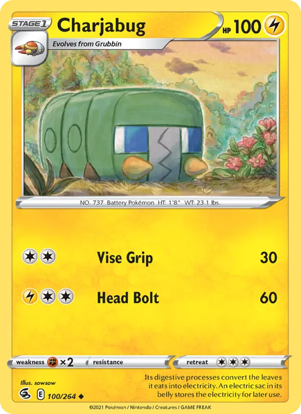 Charjabug — Fusion Strike card #100