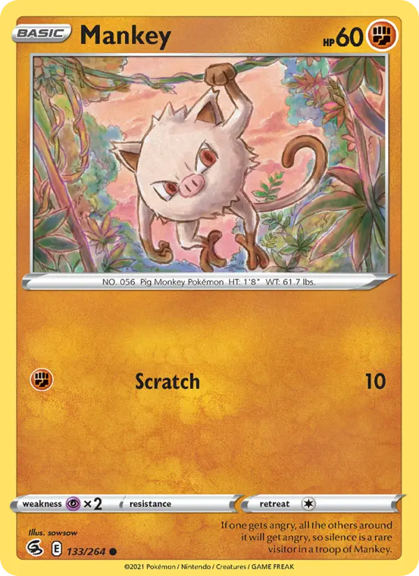Mankey — Fusion Strike card #133