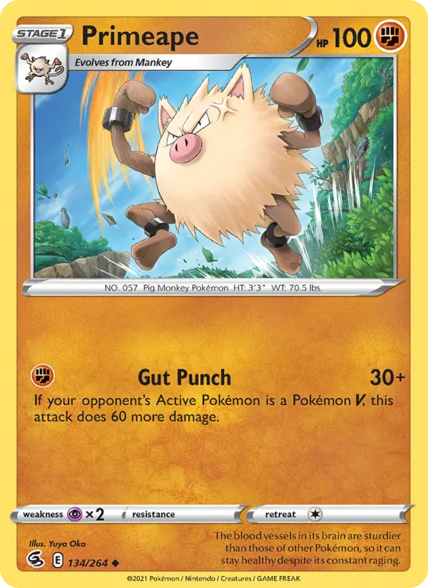 Primeape — Fusion Strike card #134