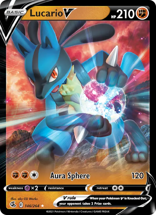 Lucario V — Fusion Strike card #146