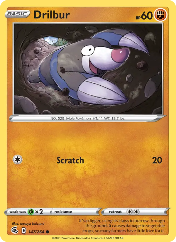 Drilbur — Fusion Strike card #147