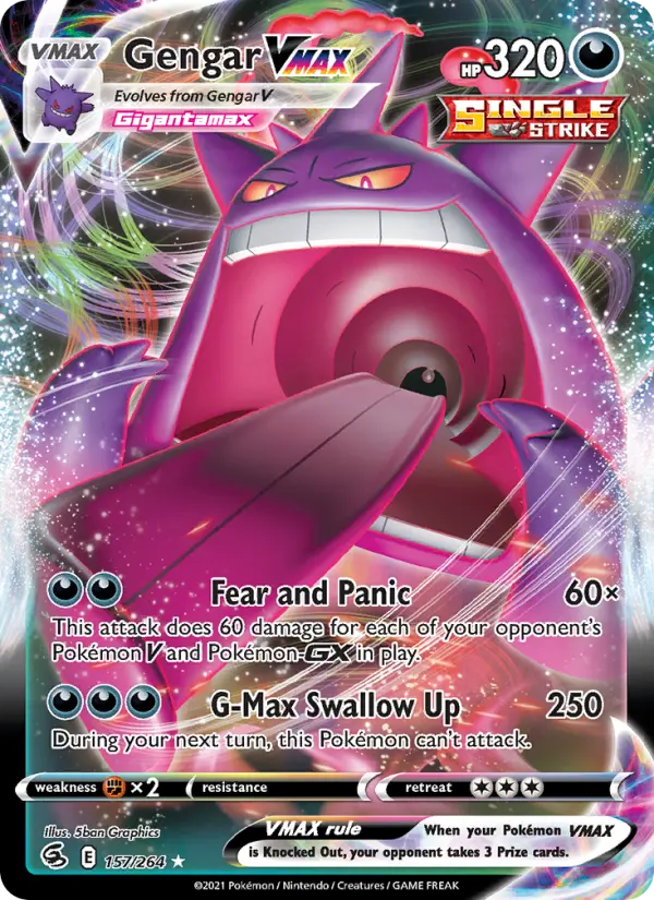 Gengar VMAX — Fusion Strike card #157