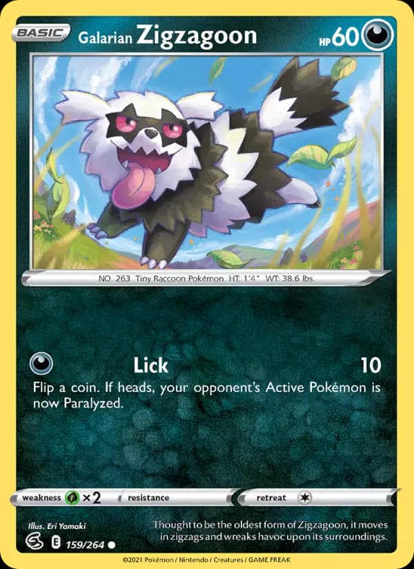 Galarian Zigzagoon — Fusion Strike card #159