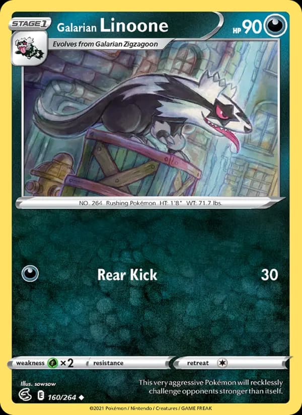 Galarian Linoone — Fusion Strike card #160