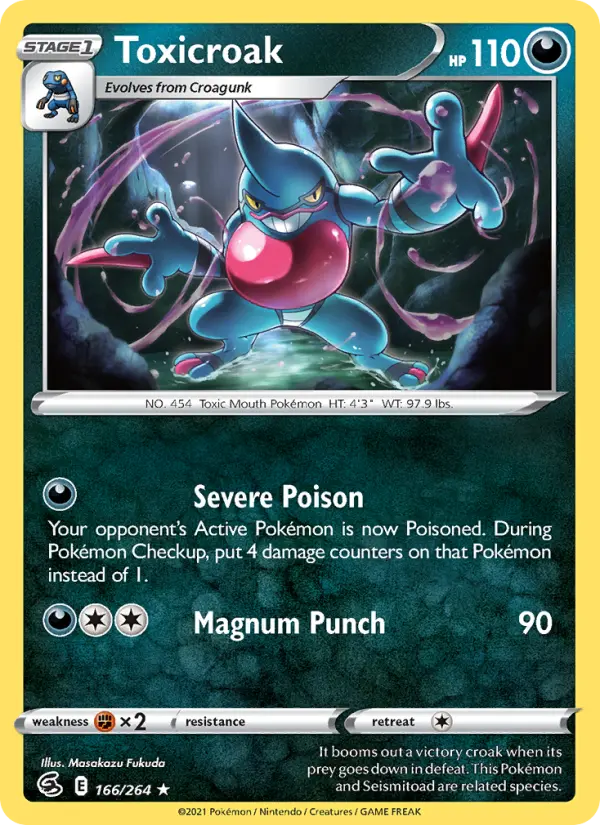 Toxicroak — Fusion Strike card #166