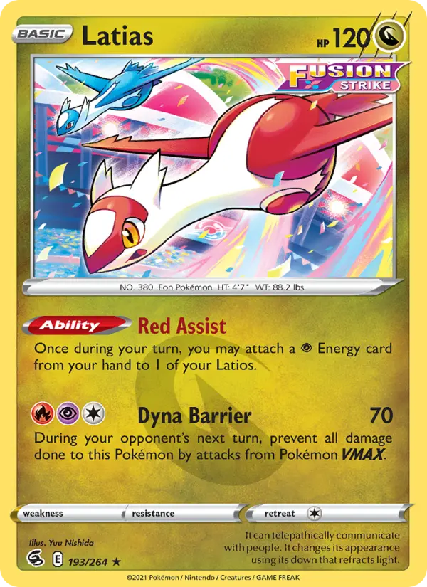 Latias — Fusion Strike card #193